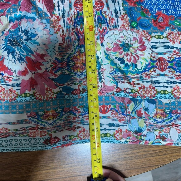 Johnny Was NWT LUBELLO REESE BUTTON DOWN Size XL NWT 100% silk - Picture 11 of 11